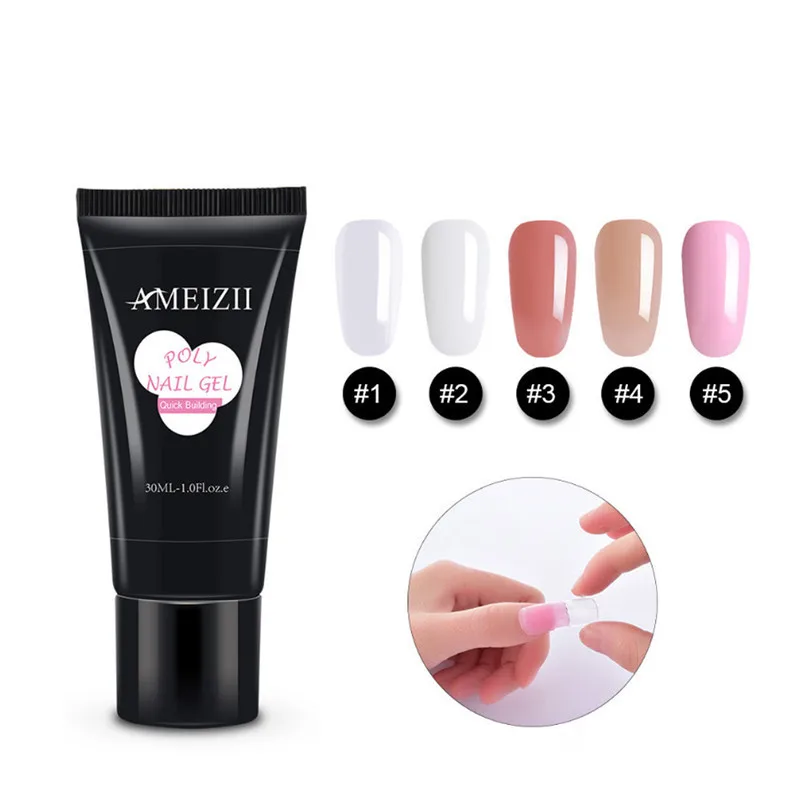 

nail gel polish glitter Poly Gel Lasting Finger Nail Crystal Camouflage Set For Nail Extension LED Lamp Top Manicure Nail Art