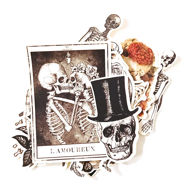 Vintage Skeleton Man Stickers Children DIY Scrapbooking Album Journal Crafts Decorative Stickers Package DIY Photo Albums decorative stickers paper stickers adhesive stickers decorative labels stickers diy scrapbooking accessories