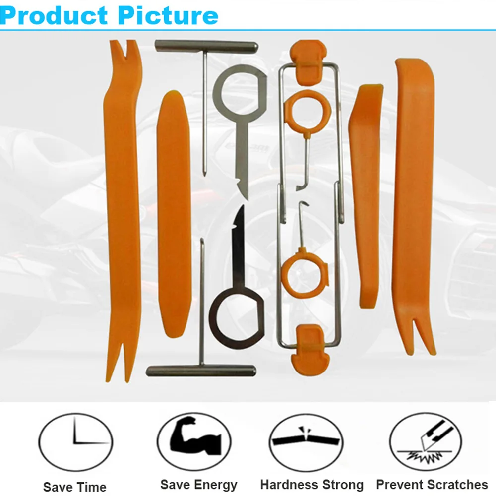 

2019 12PCS Auto Interior Removal Repair Tools Fastener Clip Pliers Car Door Panel Installer Repair Removal Tool Plastic Pry Too