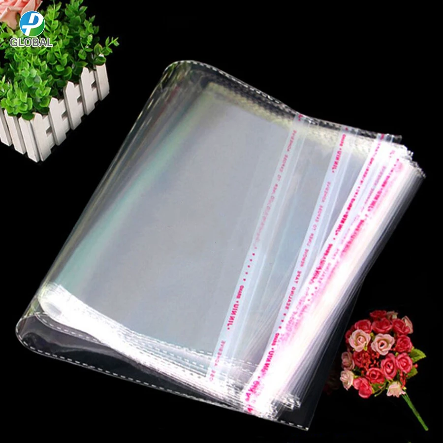 D& P 100ps прозрачный герметичный самоклеящийся Подарочный пластиковый мешочек розничная прозрачных ювелирных изделий/ремесло OPP поли упаковочные мешки для хранения