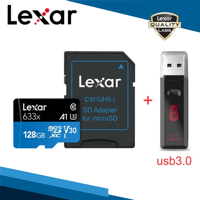 Карта памяти Micro SD Lexar 633x класс 10 256 ГБ 64 128 ГБ|Карты памяти| |