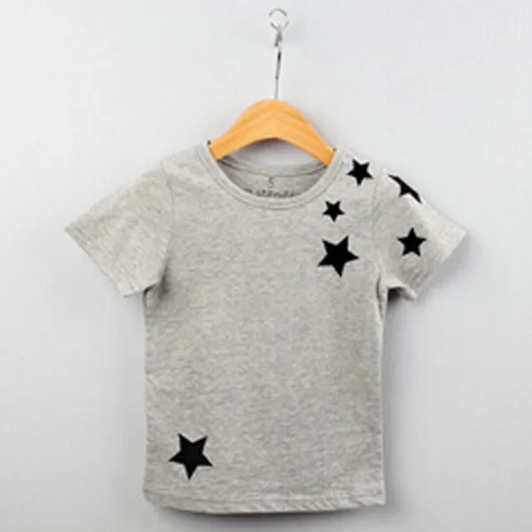 

Children Kids Boys Korean Version Star Pattern Short-Sleeved Cotton T-shirt 2-7Y HOT