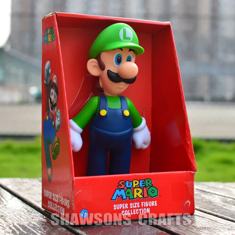 

SUPER MARIO BROTHERS TOYS LARGE SIZE 9" LUIGI ACTION FIGURE