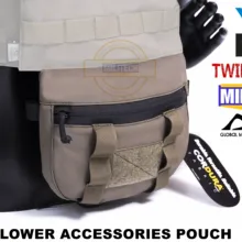 MILITECH TWINFALCONS TW Delustered Cordura Plate Carrier Нижняя сумка для аксессуаров подбрюшная сумка паховая сумка