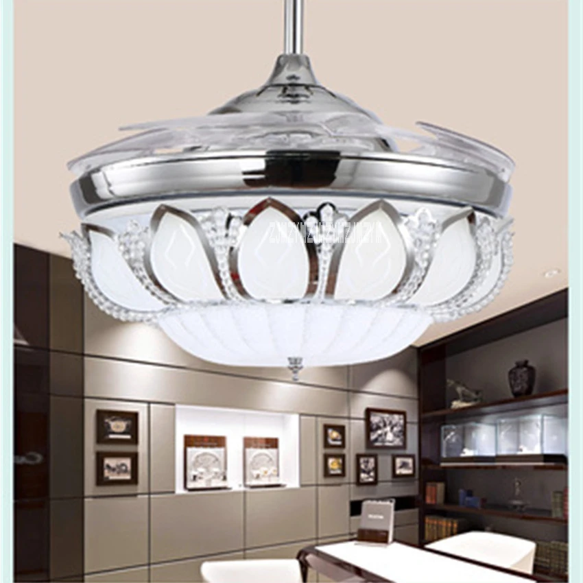 

kl-659 Crystal Ceiling Fan Household Fan Lamp Modern Simple 42 Inch Variable Light Remote Control European Fan with light 220v