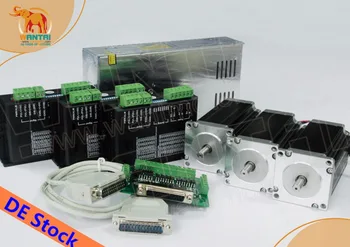 

[EUFree&No Taxes]Wantai 3 Axis Nema23 Stepper Motor WT57STH115-4204B Dual shaft 428oz-in+Driver DQ542MA 4.2A Engraver Kit Plasma
