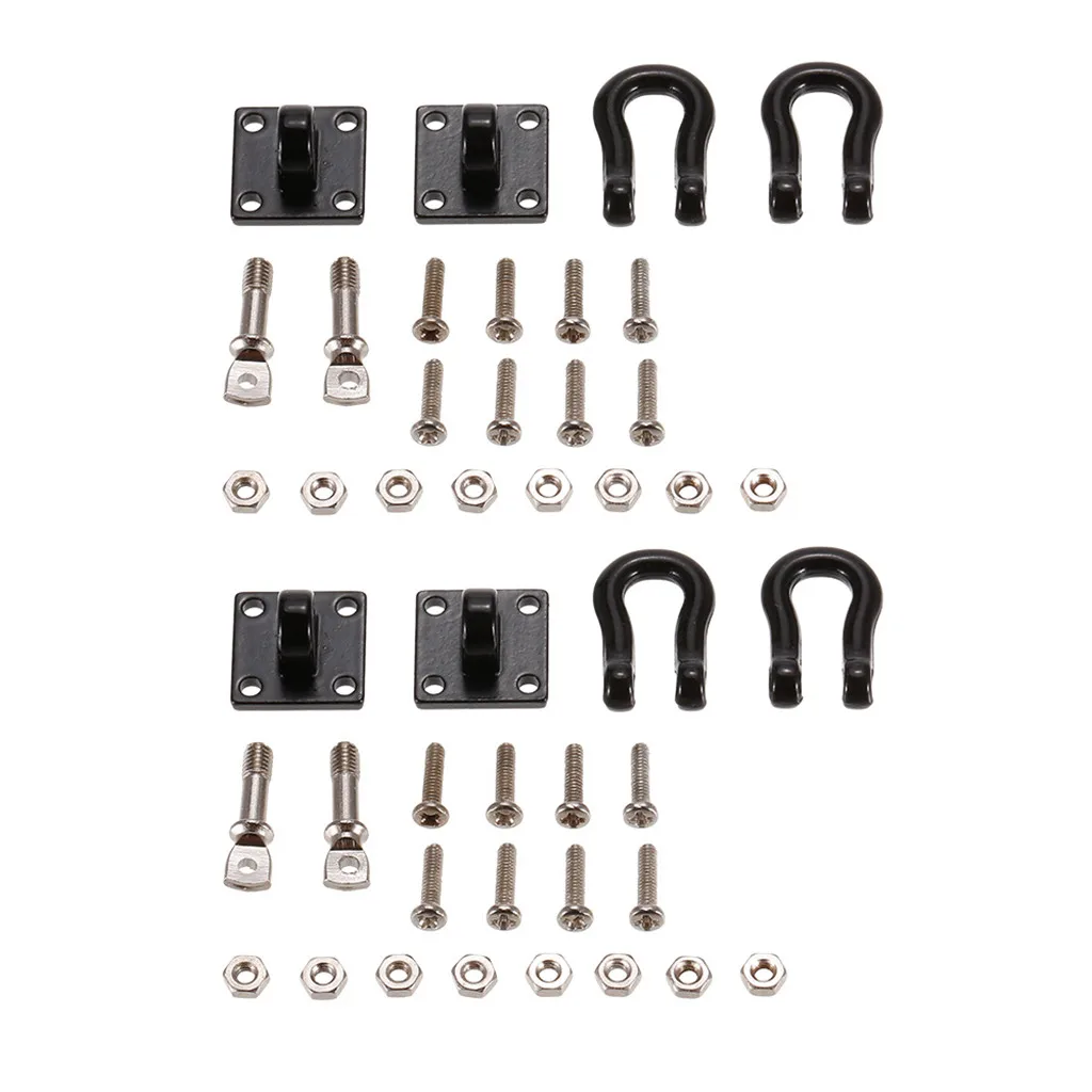 

4pcs Metal Trailer Towing Buckle Tow Shackle Hook for RC Car 1:10 Axial SCX10 Children's toys USPS dropshipping