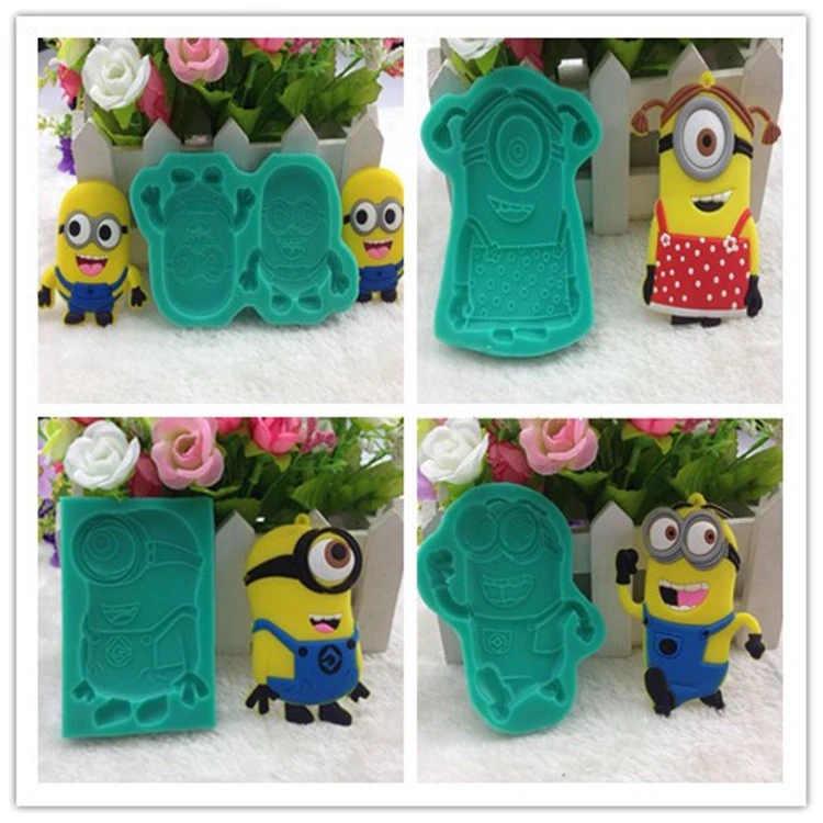 4 Pieces Ensemble Jolis Minions Meprisable Moi Chocolat Moules Fondant Silicone Moule Gateau Decoration Outils Wilton Cuisson Outils Savon Aliexpress