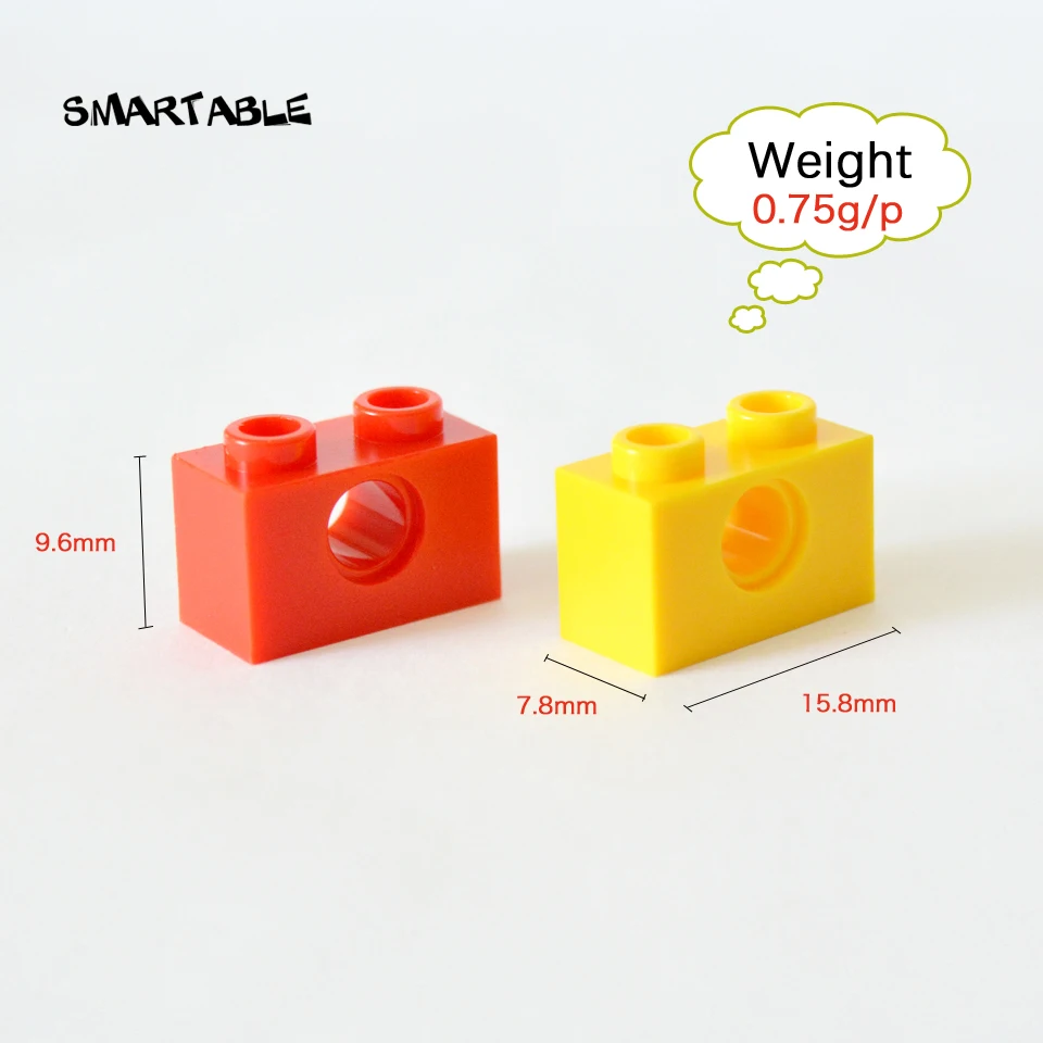 Строительные блоки Smartable Technic 1x2 с отверстиями детали для креативных игрушек