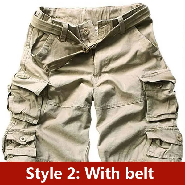 Лето Новое поступление мужские шорты Карго, хлопковые короткие штаны дизайнерские камуфляжные брюки 11 цветов Размер S M L XL XXL XXXL C888 - Цвет: 2 Beige