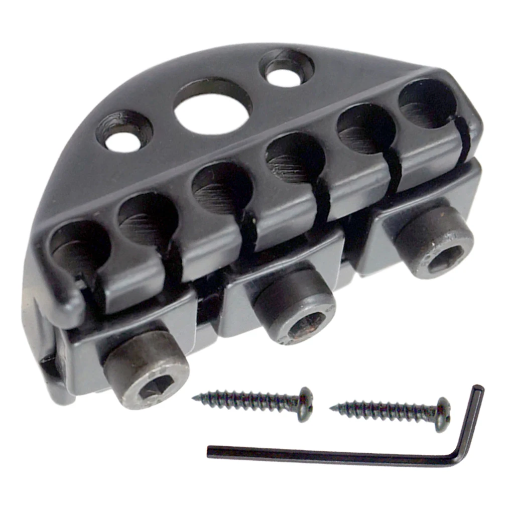 42mm Electric Guitar Bridge String Locking Lock Nut Suspension Type Headless with Screw Wrench Kit Instrument Replacement