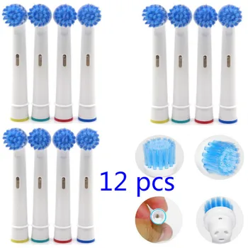 

Vbatty 12pcs Battery Tooth Brush Heads Replacement for Oral B Dual Clean Complete Soft Bristles Toothbrushes Heads 1011