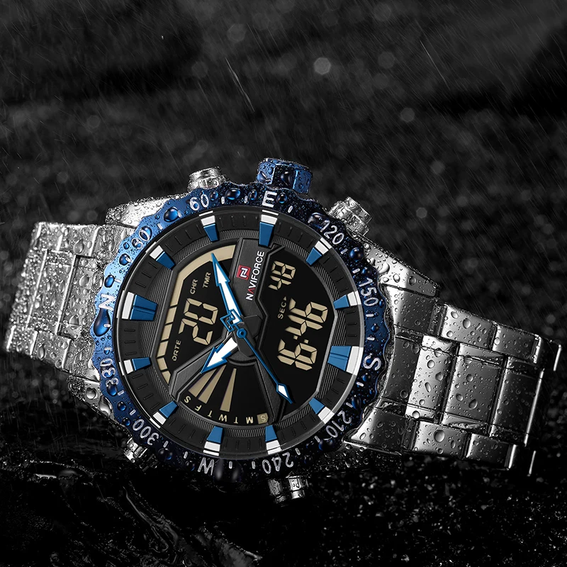 Топ люксовый бренд NAVIFORCE мужские спортивные военные часы кварцевые