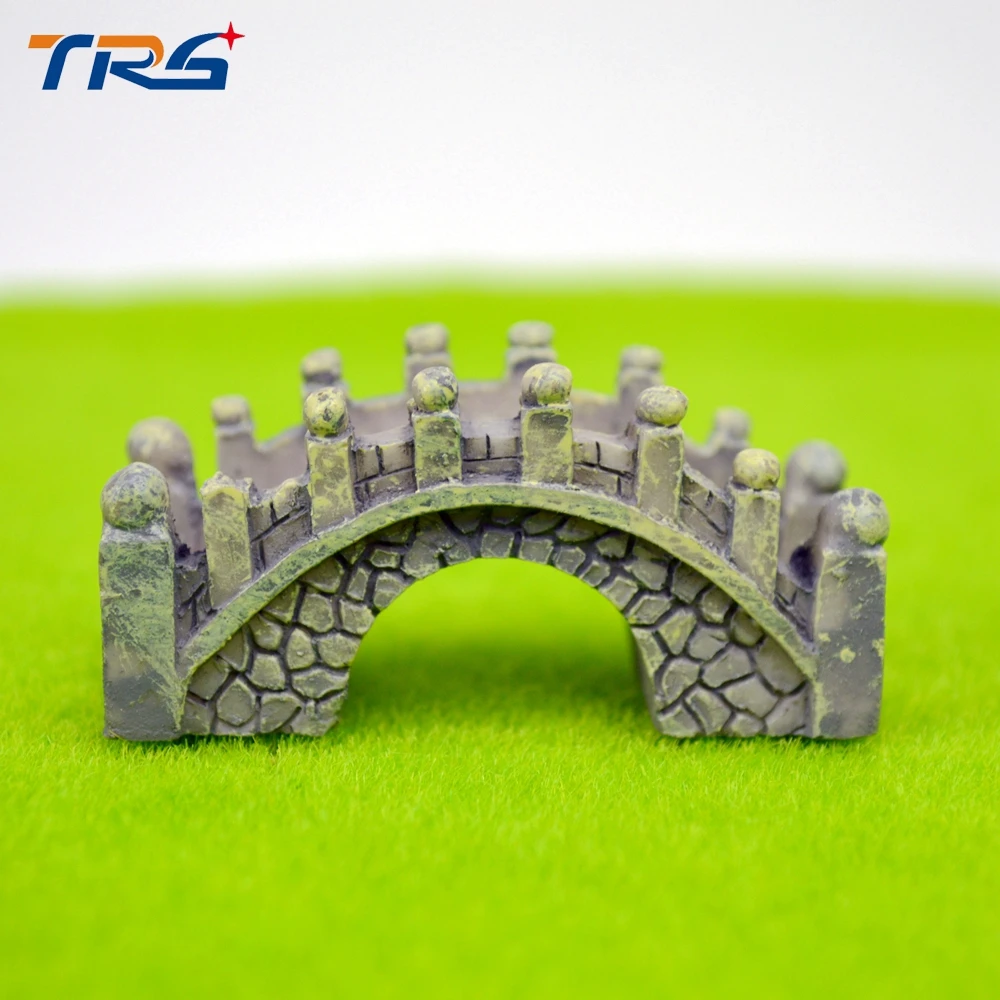 Teraysun 2pcs/lot Miniature Resin Bridge Chinese Style Resin Bridge Model Model Toy Kits Mini Resin Bridge