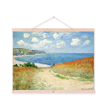 

Claude Monet Modern Impressionist Blue Sea Road Sky A4 A3 Poster Prints Original Cottage Landscape Canvas Oil Paintings Wall Art
