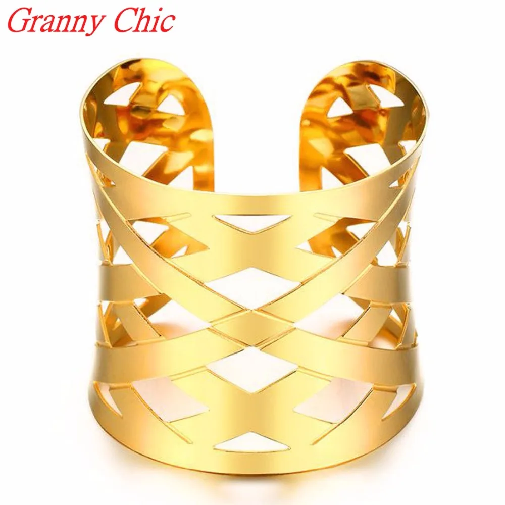 Granny Chic модные ювелирные изделия большой браслет-манжета дизайн браслет для