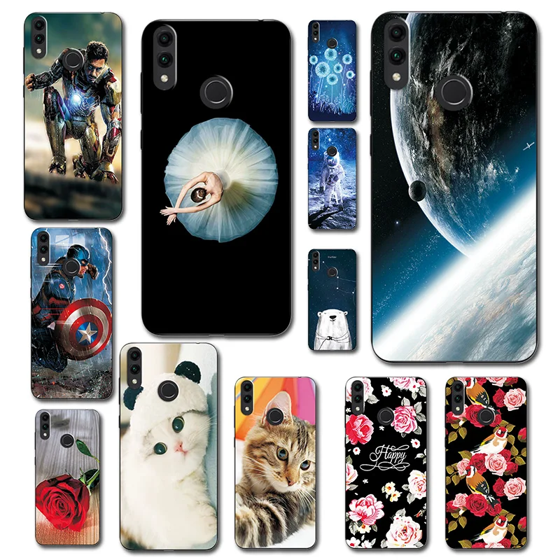 

Brilliant Phone Case For Huawei Honor 8C 8 C BKK-L21 Astronaut Cartoon Rabbit 6.26'' Phone Capa For Honor 8C Phantasy Phone Bags