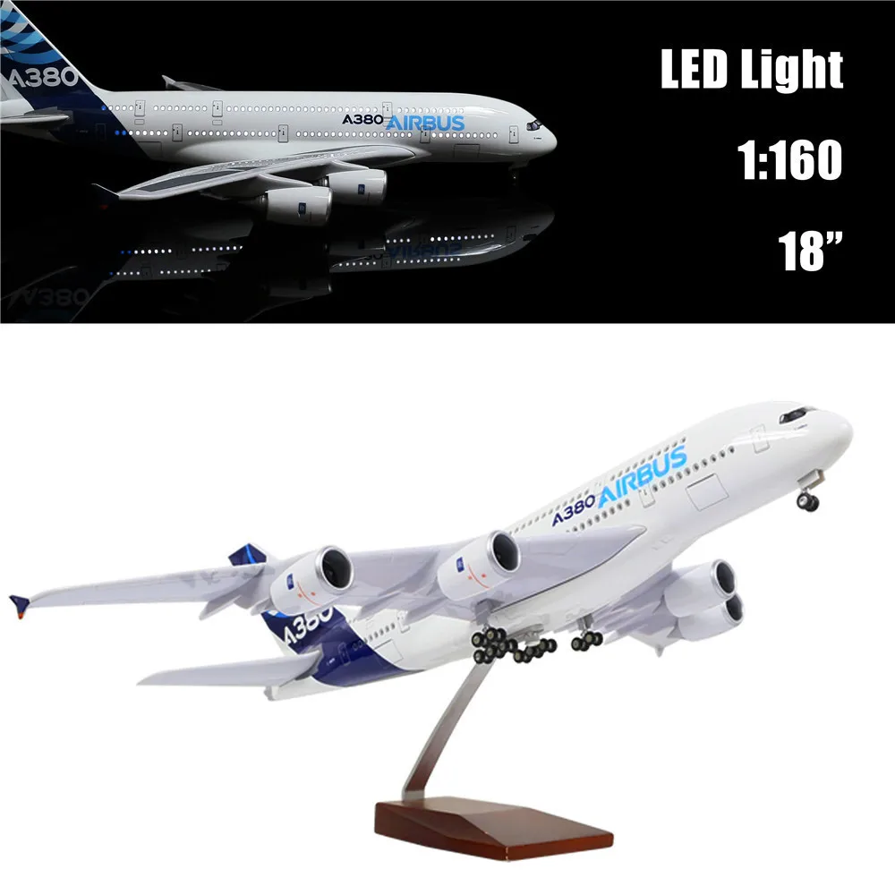 Airbus A380 als Gravur auf LED Leuchtschild Flugzeug fliegen A 380 