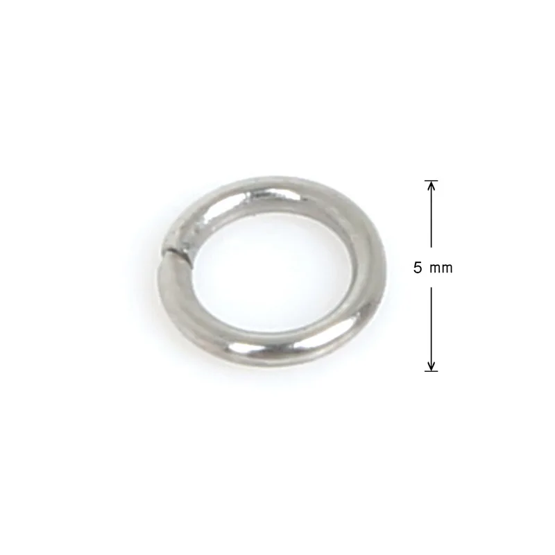 Открытые Кольца из нержавеющей стали, круглые серебряные кольца разных размеров, 600 шт., новинка - Цвет: 0point8 x 5 mm