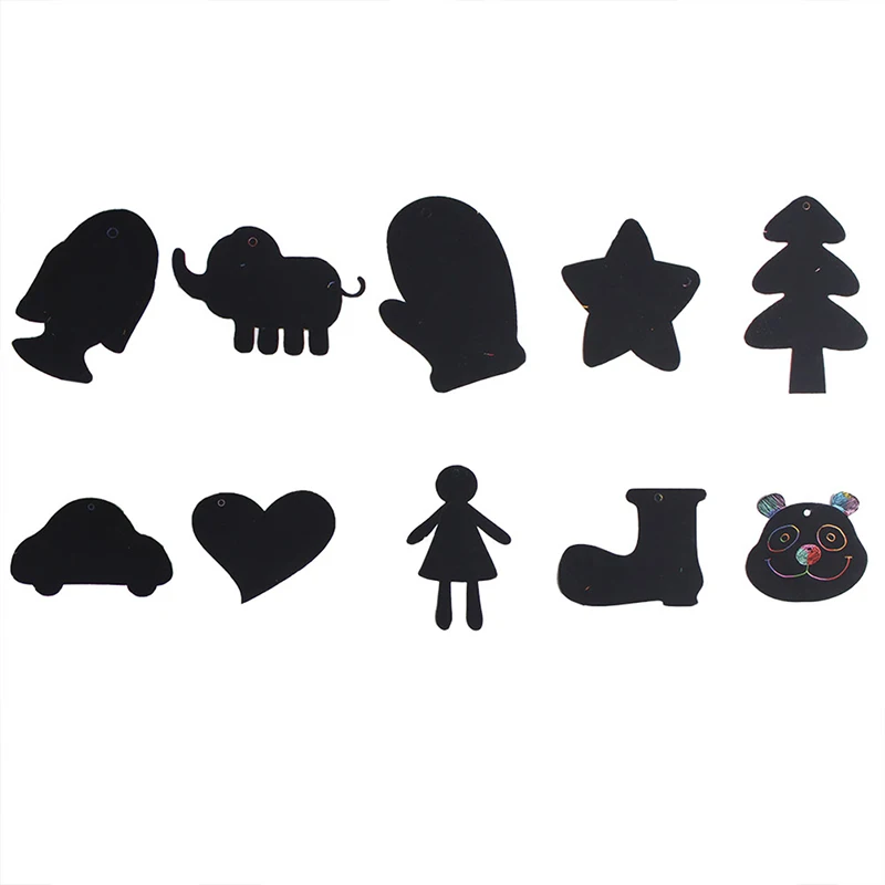 

10pcs/1set Animal Style Picture Decorative Scratch Scraping Drawing Paper High Quality