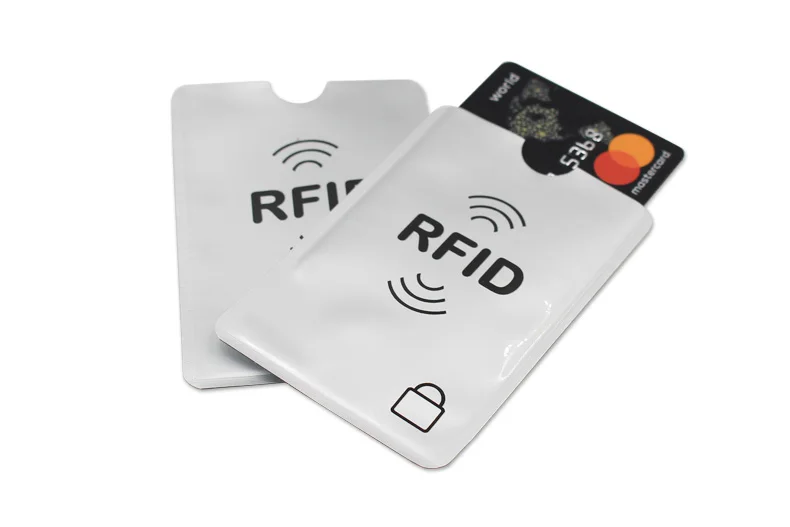 10 шт. уплотненный Анти Rfid блокирующий ридер замок банк держатель для карт ID карты Чехол Rfid защита металлический кредитный держатель для карт Алюминий