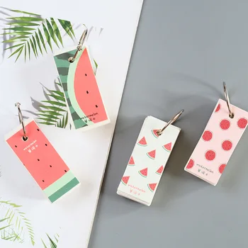 

1pcs Student word card blank card loose-leaf mini pocket book Qingyifang watermelon lottery mini word book