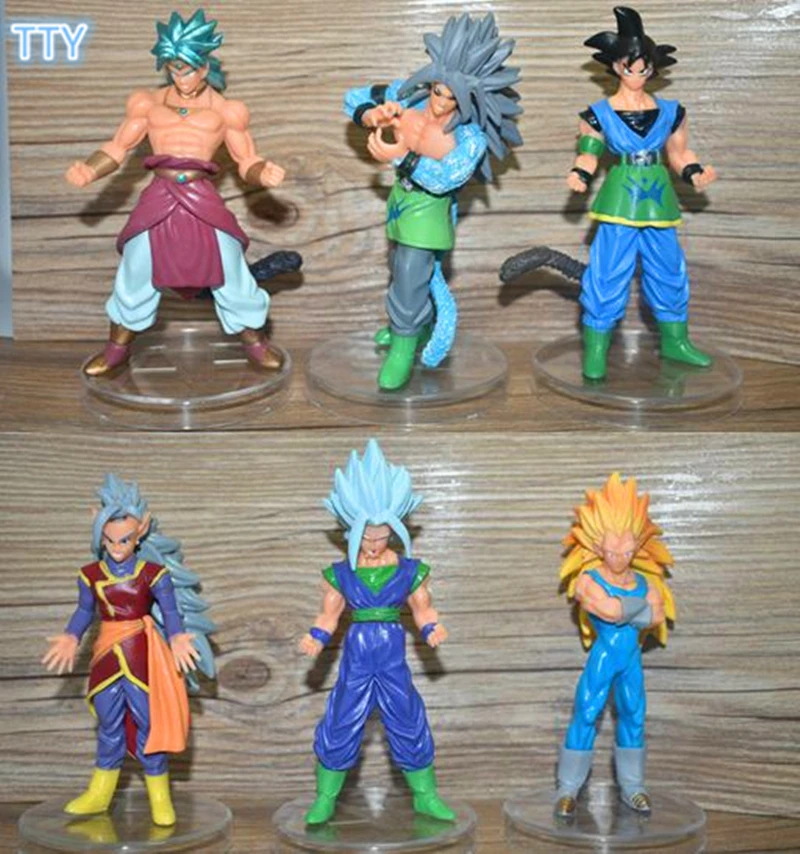 6pcs/lot Dragon Ball Z Action Figure Z Super Saiyan ...