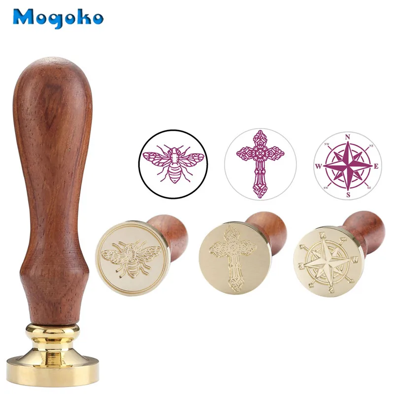 Mogoko جديد ختم من الشمع ختم الرجعية الخشب الكلاسيكية ختم ختم من الشمع ختم الزخرفية العتيقة ختم النحل/يسوع الصليب/خمر البوصلة Mogoko جديد ختم من الشمع ختم الرجعية الخشب الكلاسيكية ختم ختم من الشمع ختم الزخرفية العتيقة ختم النحل/يسوع الصليب/خمر البوصلة
