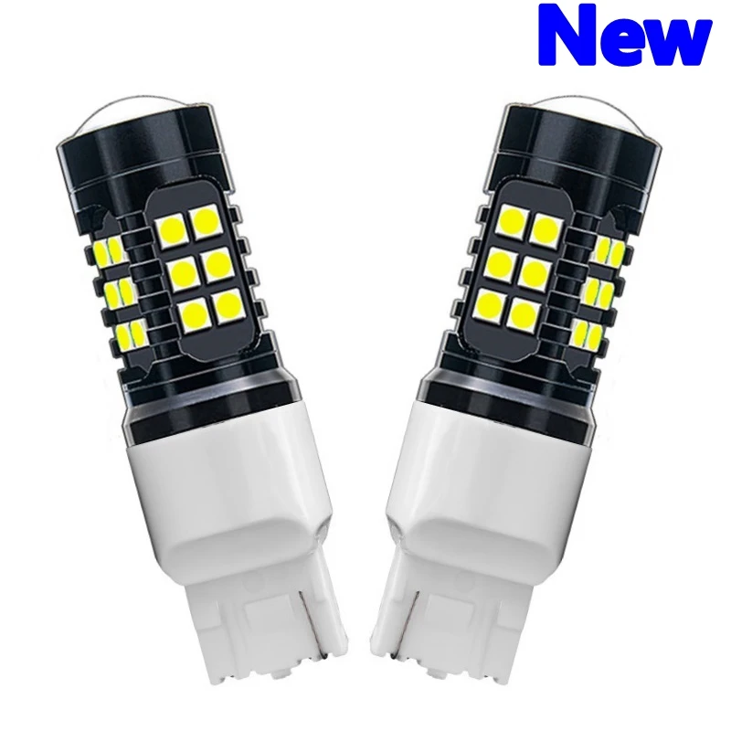 2 шт. T20 W21W WY21W 7440 супер яркий 1200LM 27 SMD 3030 светодиодный автомобильный тормозной фонарь, автомобильный дневной ходовой светильник, лампа заднего хода, поворотники