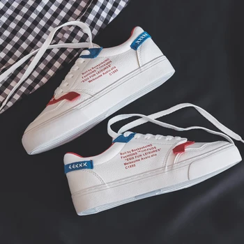 

Women White Sneakers 2018 New Fashion Female Footwear Tenis Feminino Mixed Colors Lace Up All Match Students Casual Shoes 35-40