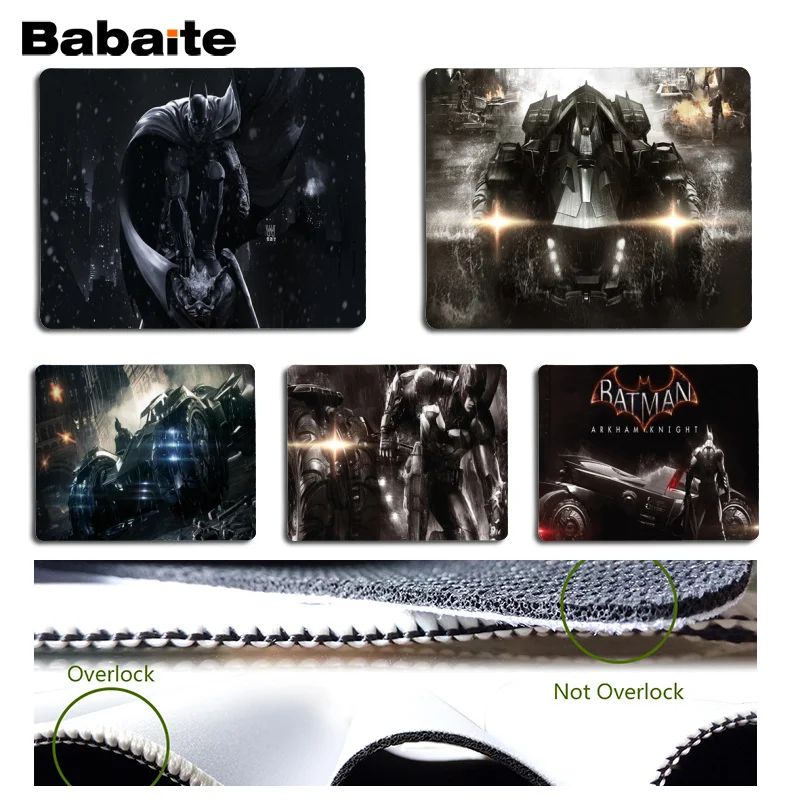 Babaite Hot Sales Batman Arkham Knight Beautiful Anime Mouse Mat Size for 18x22cm 25x29cm Rubber Mousemats | Компьютеры и офис