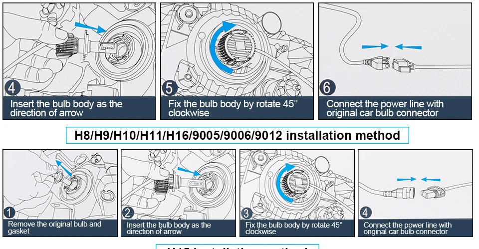 Avacom H4 H7 светодиодный автомобильные лампы CSP H1 H11/H8 H15 9005/HB3 9006/HB4 Hir2 12V 24V 72W фары для 12000LM 6500 к авто лампы турбо светильник светодиодный Voiture