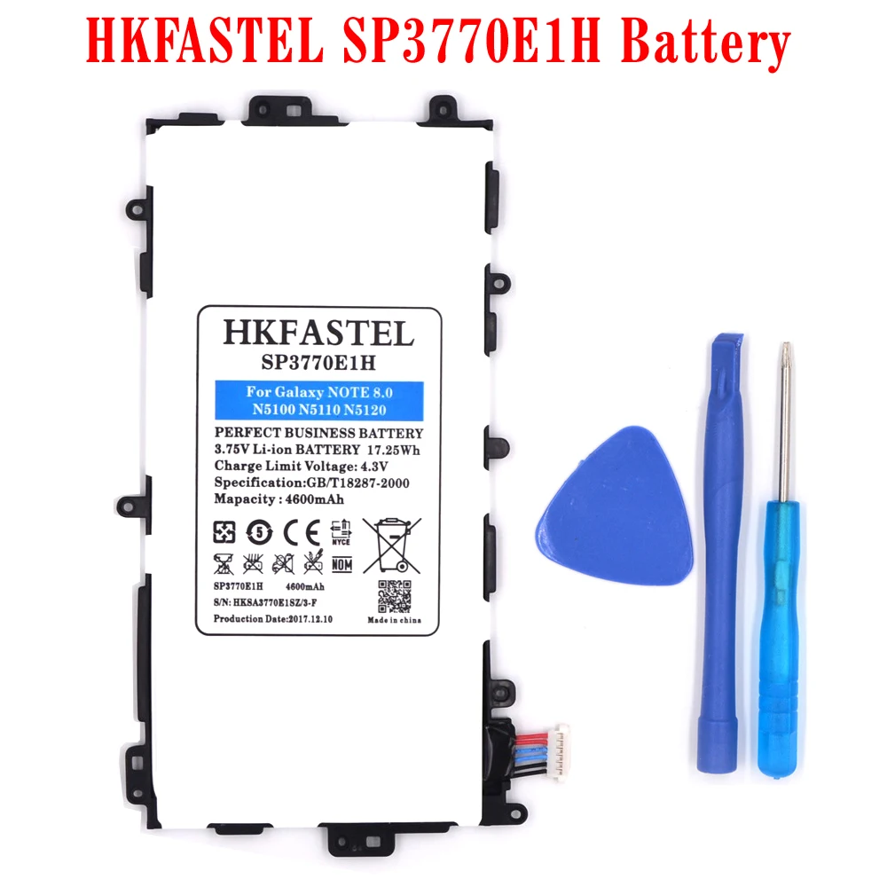 Hkfatel SP3770E1H Оригинальный планшет Tab батарея для samsung Galaxy Note 8 0 N5100 N5110 N5120 батареи 4600