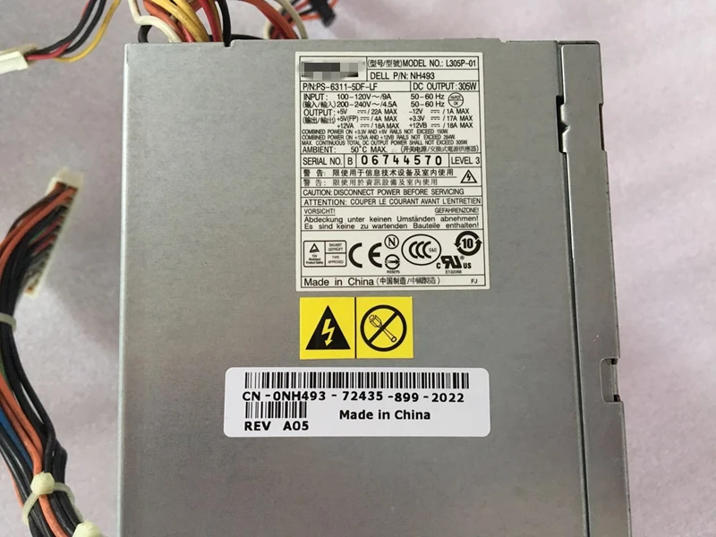 New PSU For Dell D3100 5100 5150 9100 Optiplex210L 320 330 360 E520 GX520 620 745 755 Power Supply h305P-00 L/N305P-01 N255PD-00
