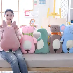 Kawaii Плюшевые животные мультфильм детские игрушки для девочек детский подарок на день рождения Слон и кролик и динозавр и свинья подушка