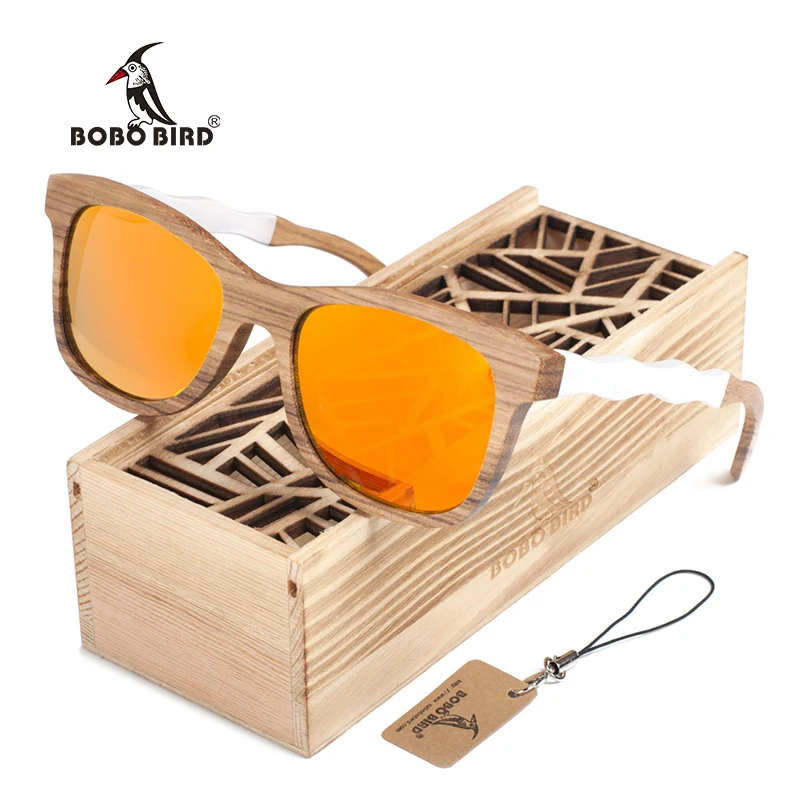 100% натуральные деревянные солнцезащитные очки для пляжа BOBOBIRD квадратные