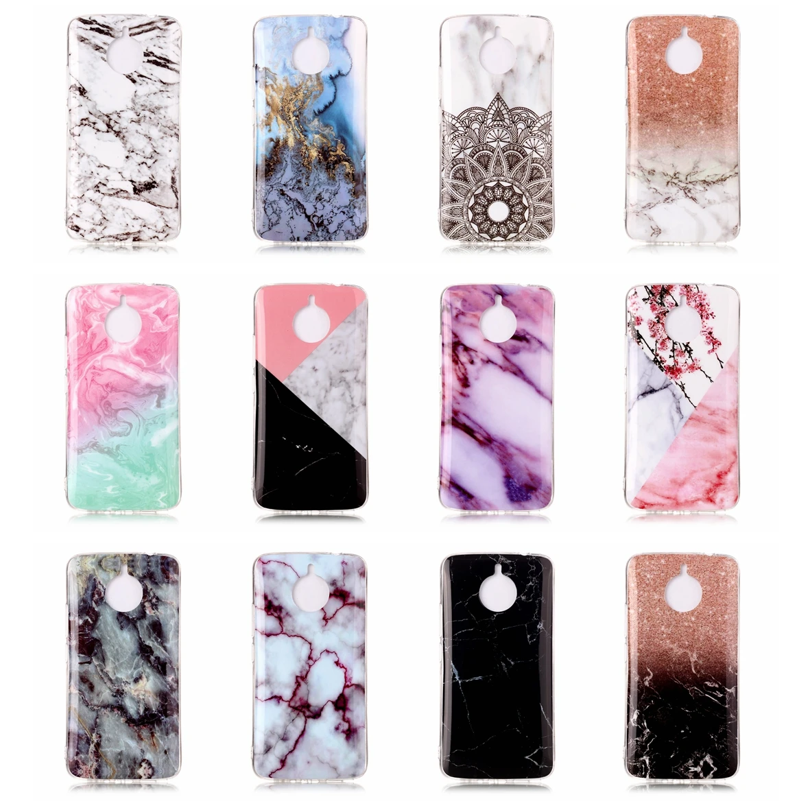 

Soft TPU Silicone Case For Motorola Moto E4 Plus Marble Patterned Cover Back Shells For Moto E4Plus Phone Bags Protective Cases