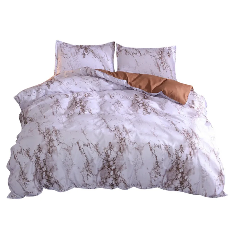 

New Bedding Quilt Cover And Pillowcase 3D Printed marble Headfull Size Three-pie great house warming gift modern dreaming stars