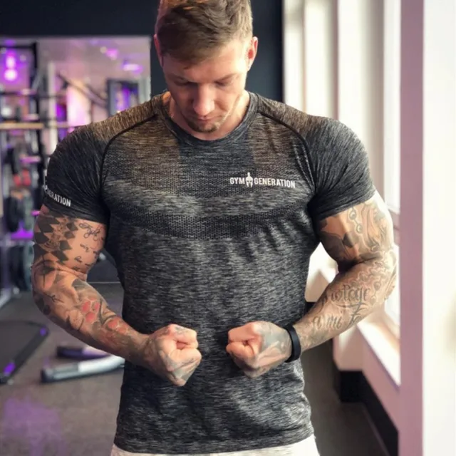 Breathable Elasticity Men's Gym & Workout T Shirt