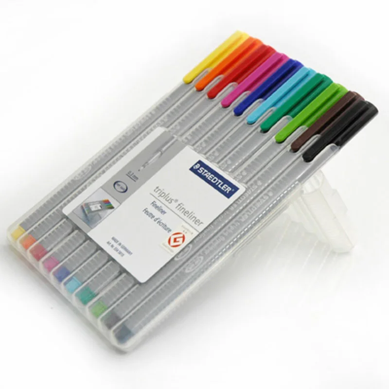 Staedtler 334SB Triplus Fineliner 0,3 мм 10 цветов набор ручка для рисования графический дизайн принадлежности для письма