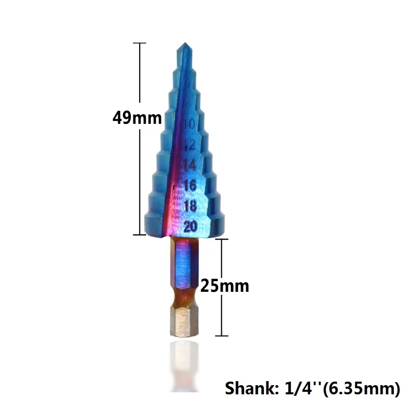 Xcan 1 шт./4-20 мм высокоскоростные стальные сверла для металлического центра сверла стальное ступенчатое сверло с металлическим отверстием резак пагода сверло - Цвет: M35  4-20