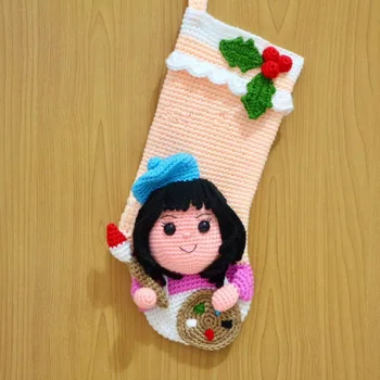 

Crochet handmade sock for festival cook girl style model number SC0051