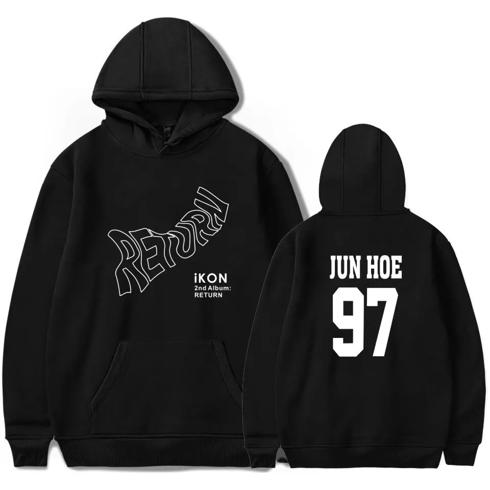

Kpop IKON BOBBY Concert Album Hoodies Women Casual Harajuku Oversized Hoodie Sweatshirt Streetwear Jacket Moletom Feminino 2019