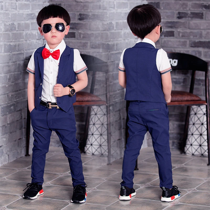 Traje Formal para niños de 3 10 años, conjunto de ropa para chaleco y pantalones, 2 novedad de 2016|child suit|boys suitsformal suit - AliExpress