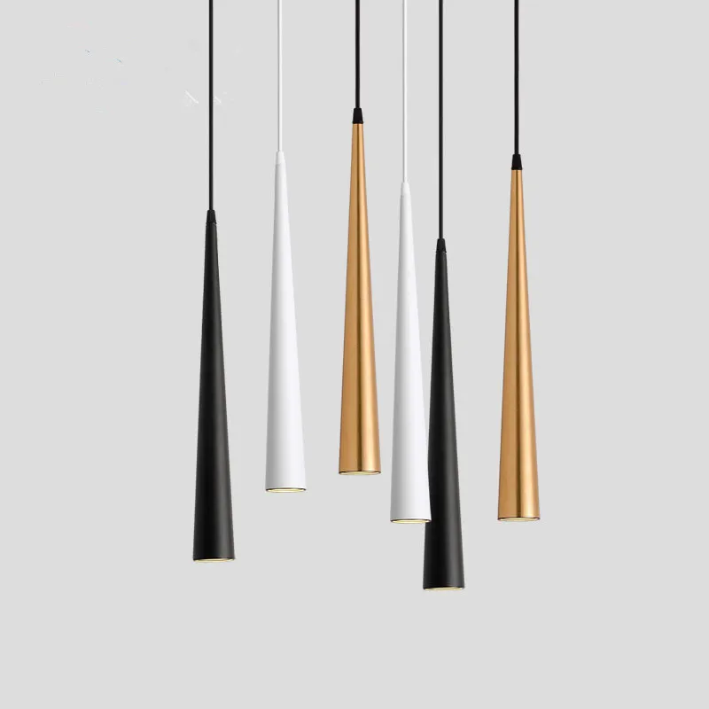 

Dimmable COB Cone LED Modern pendant light Aluminum&metal home7w /12w hang lamp dining/living room bar cafe droplight fixture