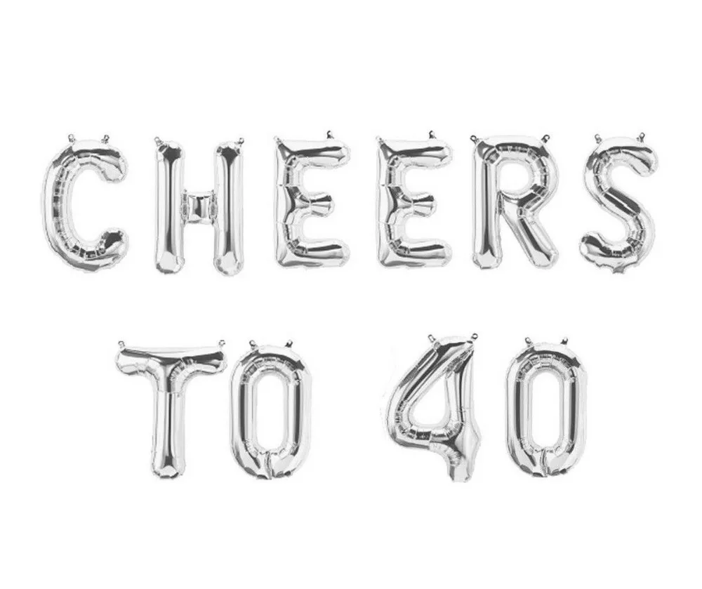 16 дюймов розовое золото Cheers до 20 30 40 50 60th письмо с днем рождения номер фольги воздушный шар Декор для вечеринки в честь Дня рождения поставки