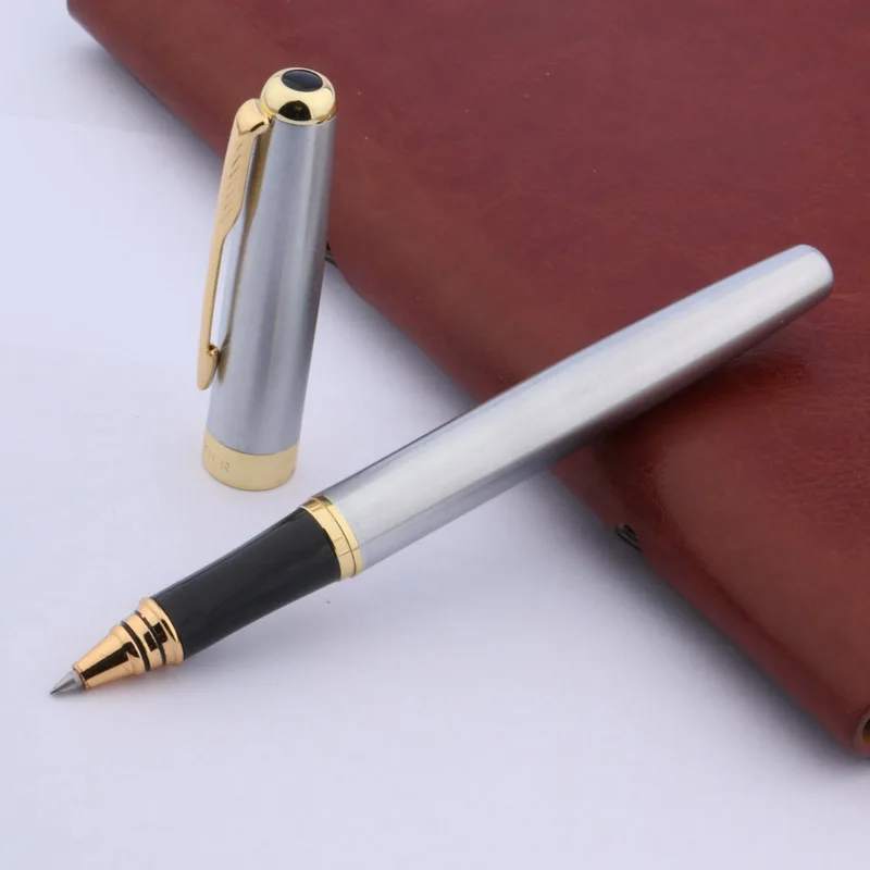 

baoer 388 Stainless steel office writing golden arrows Trim ROLLERball PEN