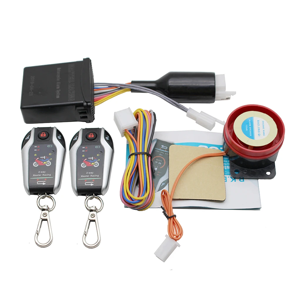 Skup 2 dwukierunkowy alarm motocyklowy urządzenie Anti theft System skuter włamania alarm wibracyjny zdalny, silnik Start 5 miernik Auto lock