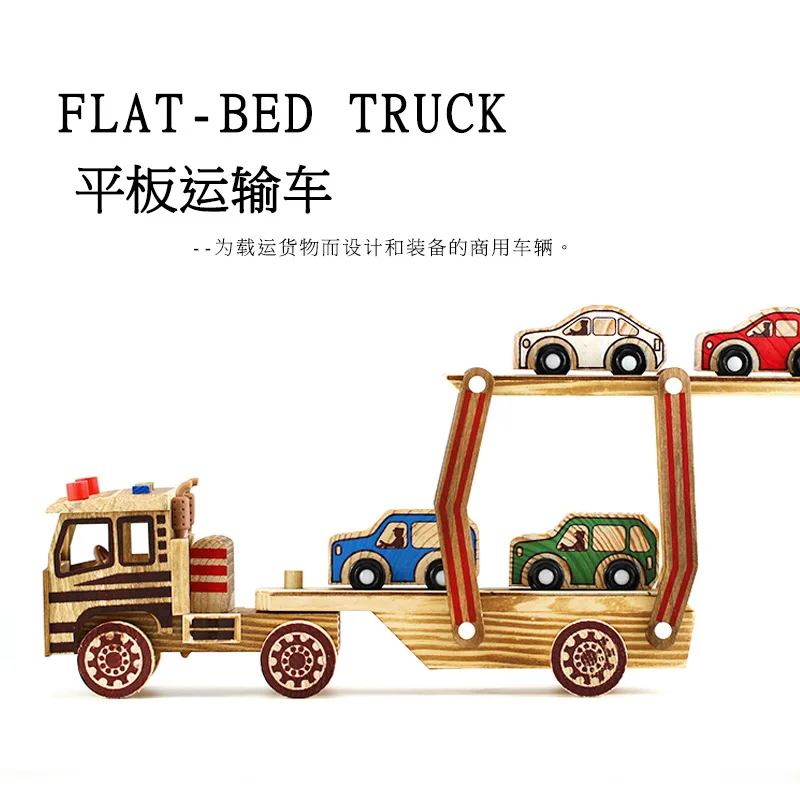 

1:36 new flat transport truck craft gift living room decoration children's toy toy car Have small car toys for children