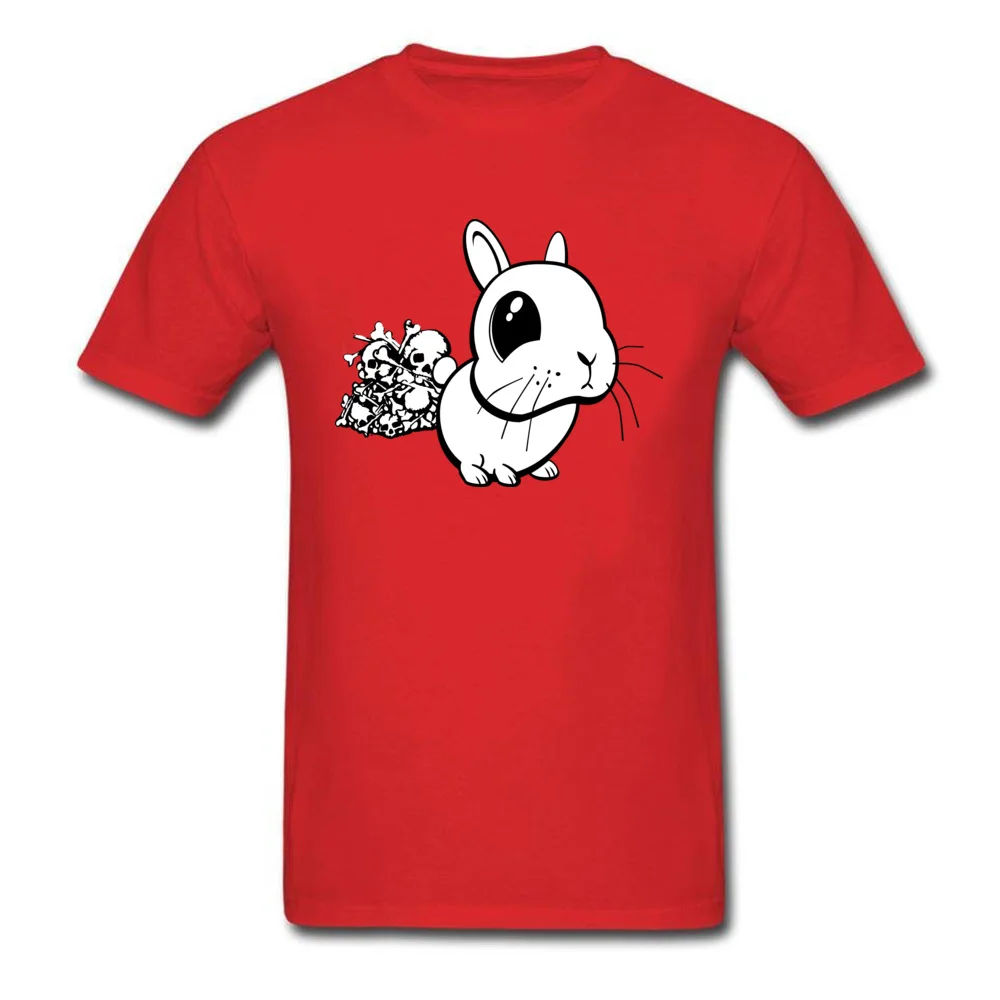 Bunny Europe Top T-shirts for Men Cotton Fabric Summer/Fall T Shirt Slim Fit Sweatshirts Short Sleeve Brand New Round Collar Bunny red